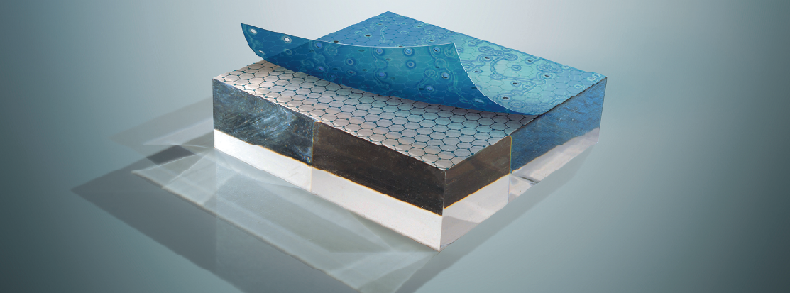 sheets with blue and gray