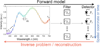 Graph showing inverse problem reconstruction